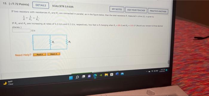 R1=R11+R21 places.) | Chegg.com