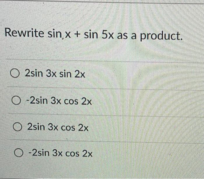 x 5 * 10 3 4x sin 2 3x