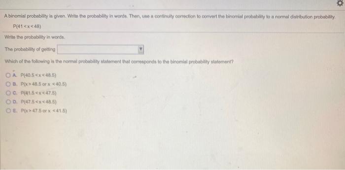 Solved A binomial probability is given. Write the | Chegg.com