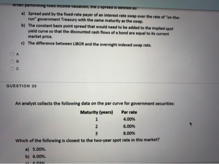 Solved the first sentence is : when performing fixed income | Chegg.com