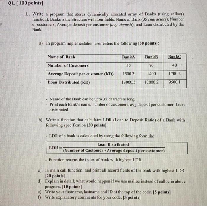 Solved Q1. (100 points) 1. Write a program that stores | Chegg.com