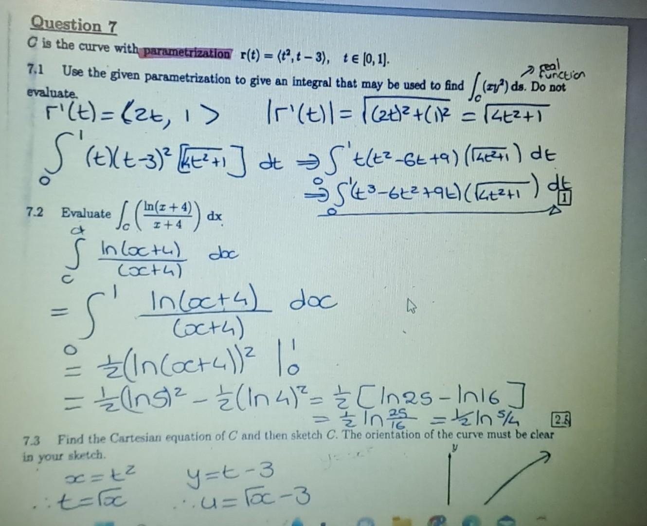 Solved can someone please assist with Q7 , the working out | Chegg.com