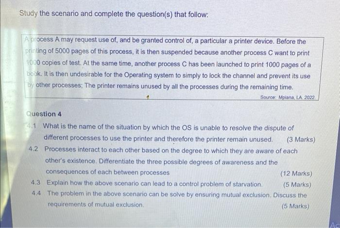Solved Study the scenario and complete the question(s) that | Chegg.com