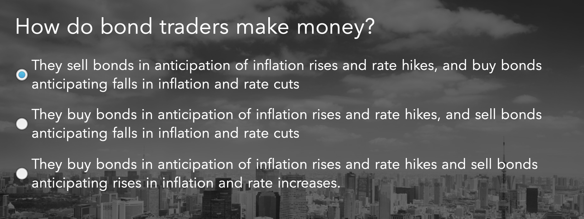 Solved How do bond traders make money?1 They sell bonds in