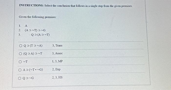 INSTRUCTIONS: Determine Whether The Following | Chegg.com