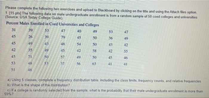 Solved Please complete the following two exercises and | Chegg.com