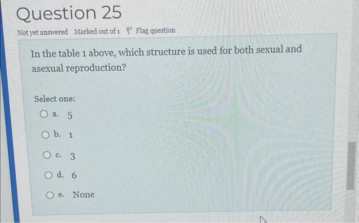 Solved Flag question Table 1 1-Arthroconidium 4-Conidium | Chegg.com