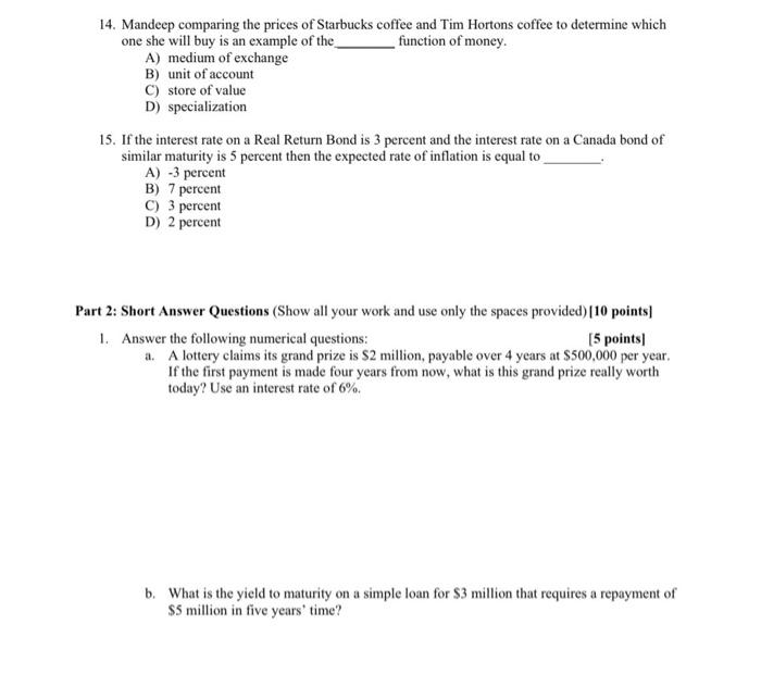 Solved Part 1: Multiple Choice Questions [1 point each 1. As | Chegg.com