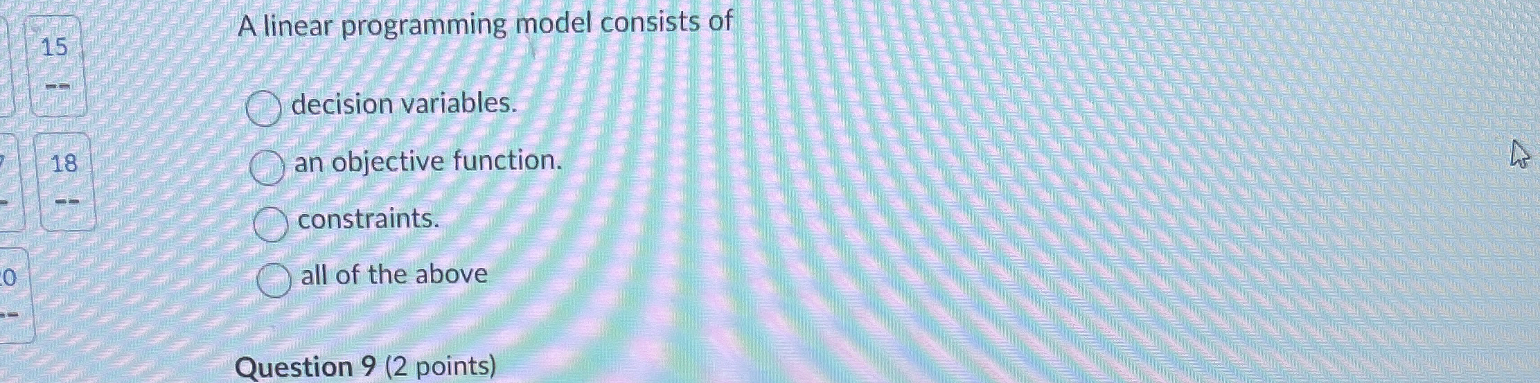 A linear programming model consists ofdecision | Chegg.com