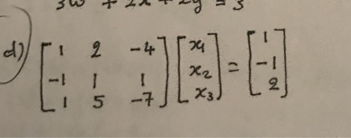 Solved determine whether the following system has no | Chegg.com