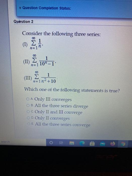 Solved * Question Completion Status: Question 2 Consider the | Chegg.com