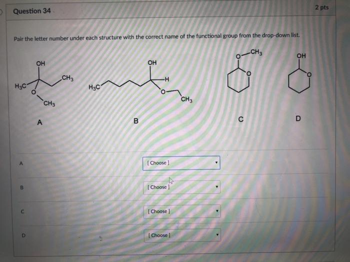 Solved Question 34 2 pts Pair the letter number under each | Chegg.com