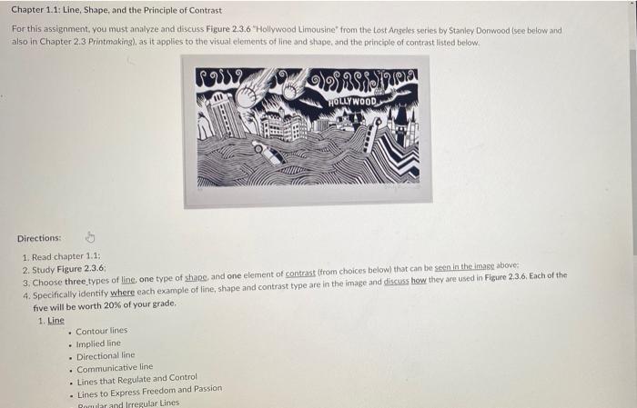 Solved Chapter 1.1: Line, Shape, and the Principle of | Chegg.com