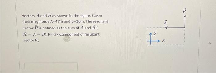 Solved Vectors A and B as shown in the figure. Given their | Chegg.com