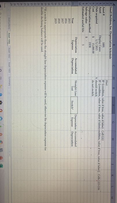 Depreciation Using Excelthis Is For The Ddb For Th Chegg Com