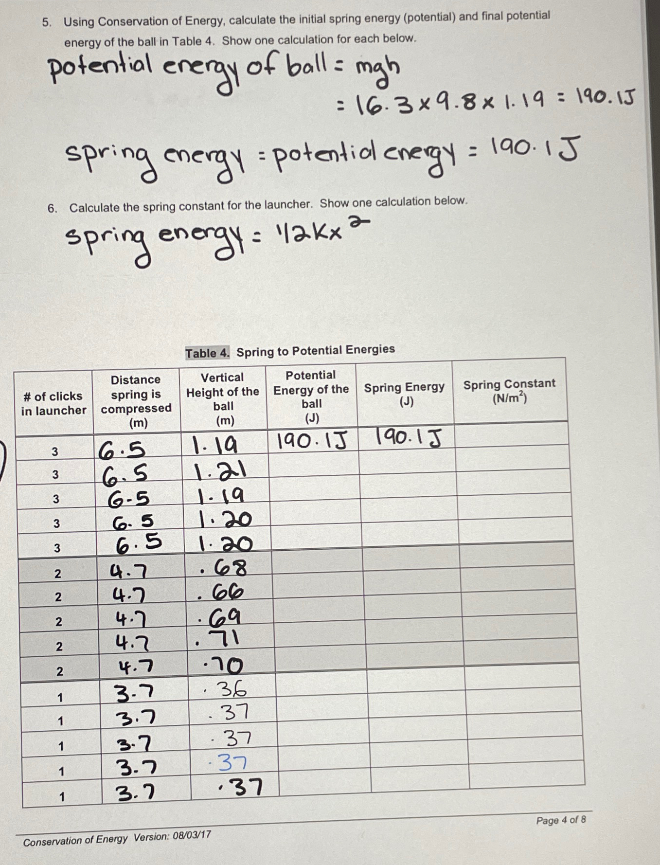 Solved Using Conservation Of Energy, Calculate The Initial | Chegg.com