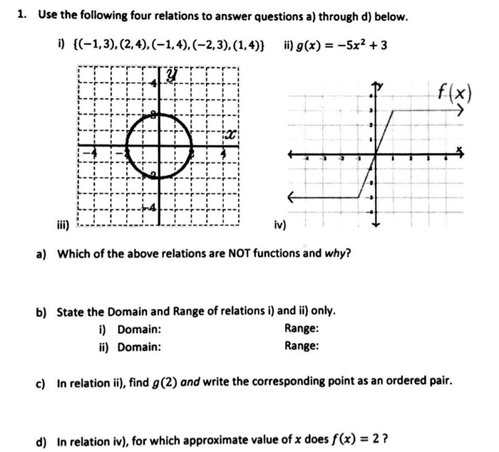 Solved 1. Use the following four relations to answer | Chegg.com