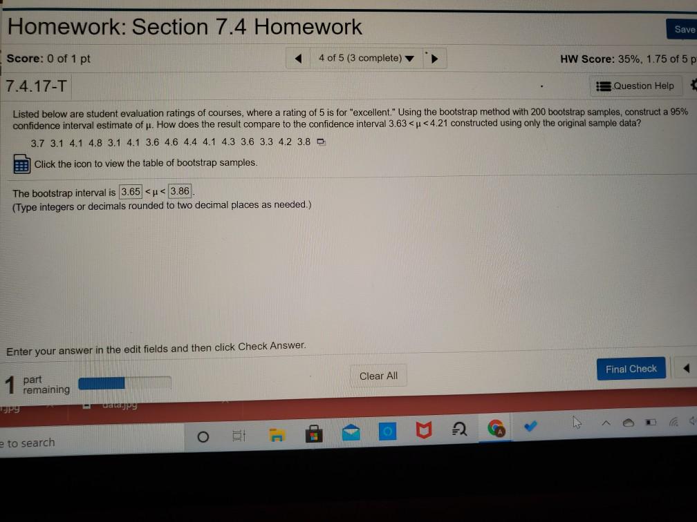 Solved Homework: Section 7.4 Homework Save Score: 0 of 1 pt | Chegg.com