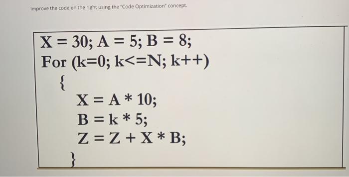 Solved Improve the code on the right using the "Code | Chegg.com