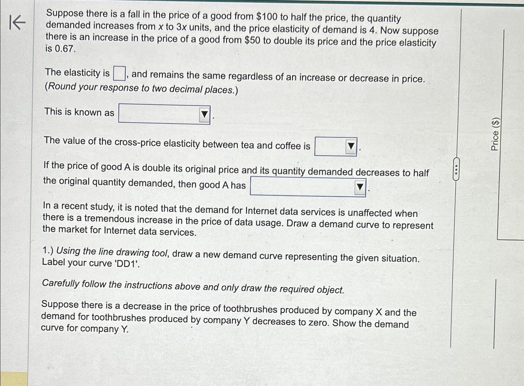 Solved Suppose There Is A Fall In The Price Of A Good From | Chegg.com