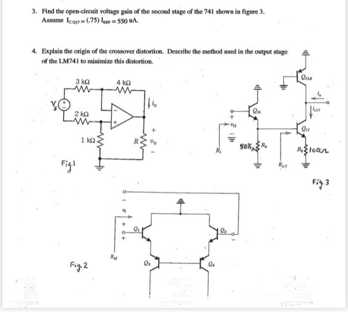 Solved 3. Find the open-circuit voltage gain of the second | Chegg.com