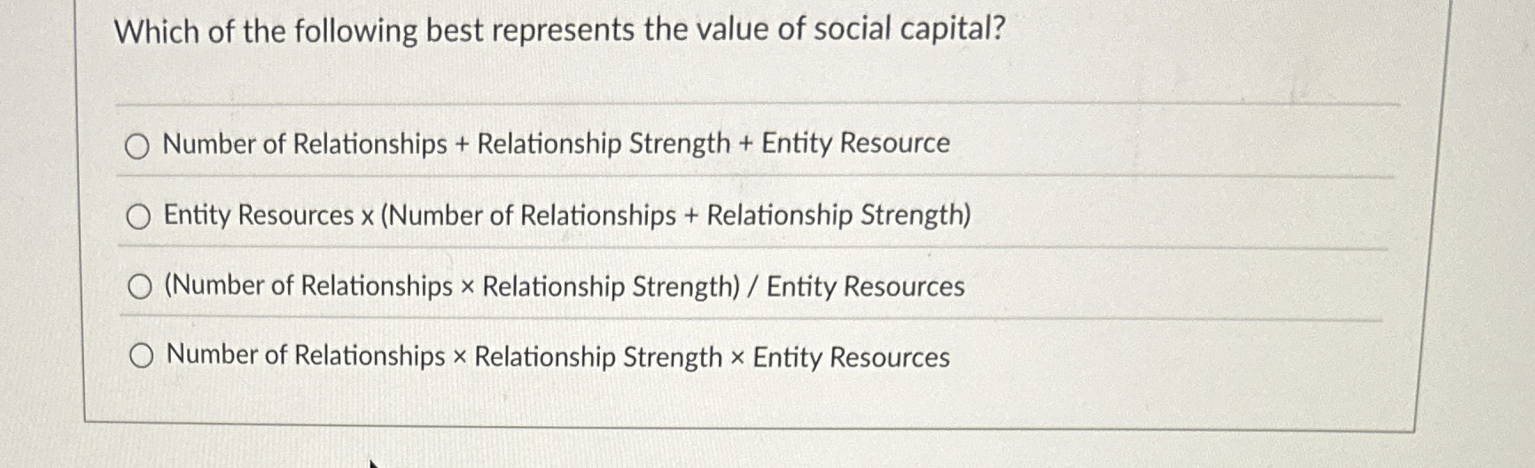 Solved Which of the following best represents the value of | Chegg.com