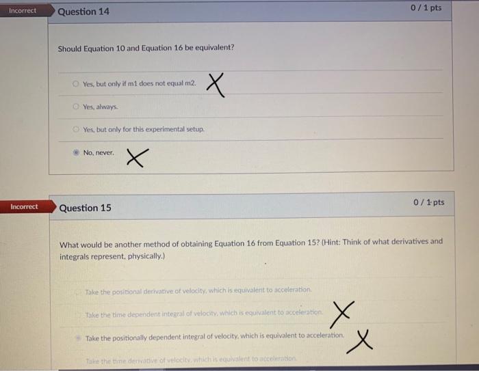 Solved Solving for a: a = (mm2) (m+m2+mp Equation 10