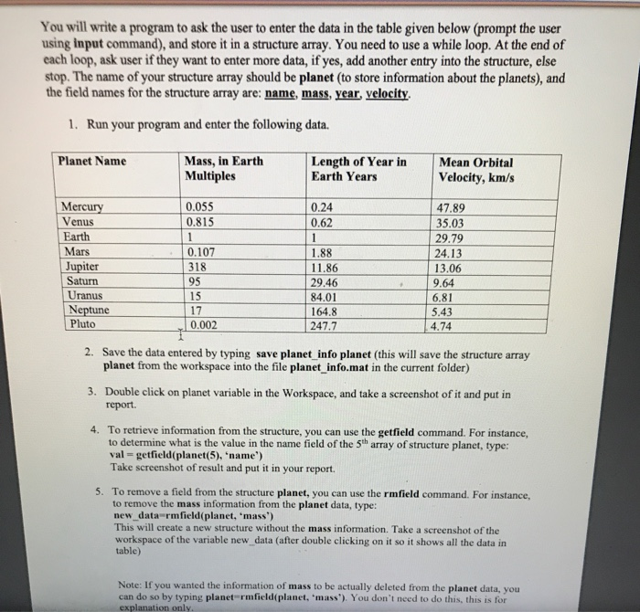 Solved You will write a program to ask the user to enter the | Chegg.com