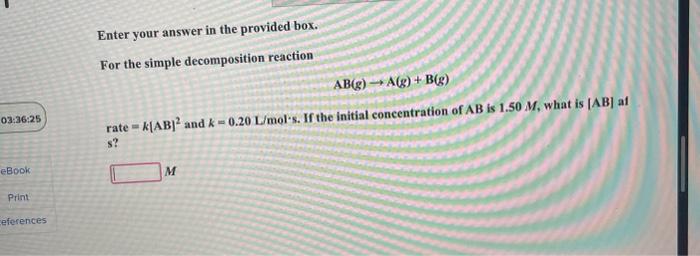 Solved Enter your answer in the provided box. For the simple | Chegg.com