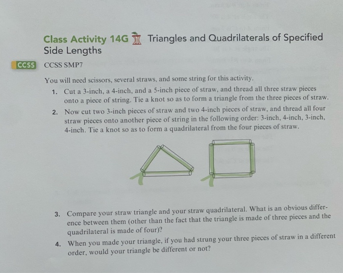 Solved Class Activity 146 Triangles and Quadrilaterals of