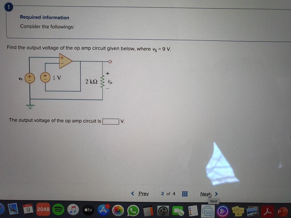 Solved Find the voltage gain vo/vg of the circuit given | Chegg.com