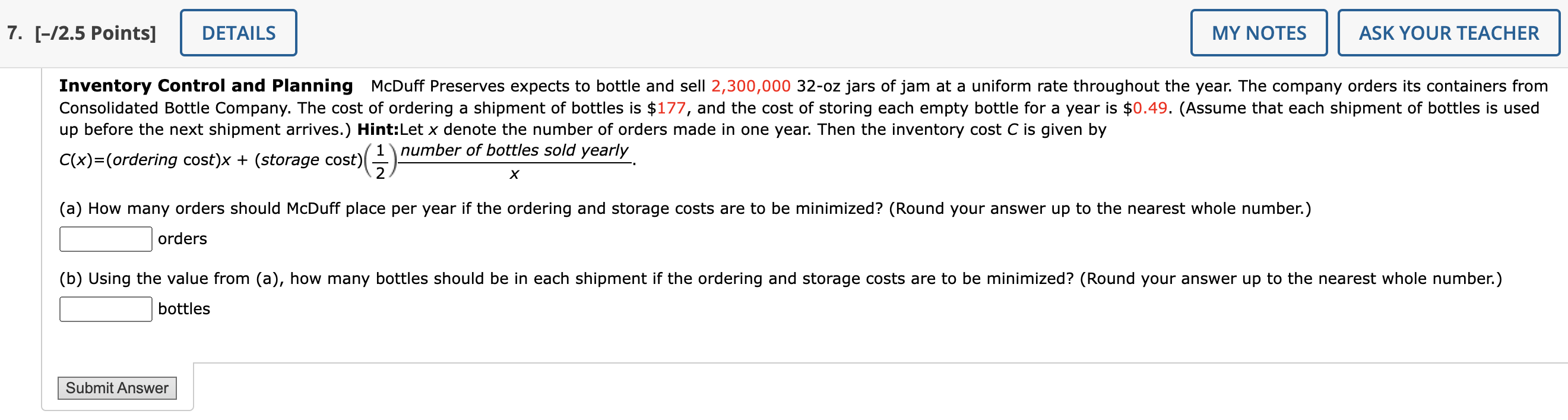 Solved Inventory Control and Planning McDuff Preserves | Chegg.com