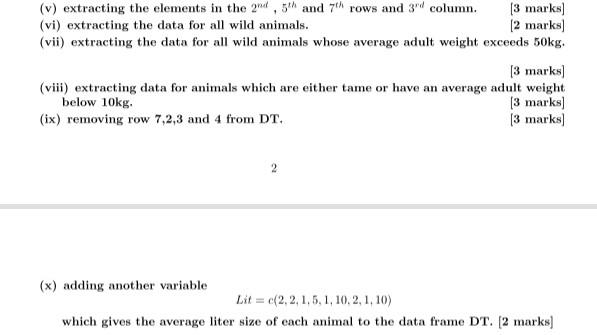 Solved a You are given the following data frame DT which