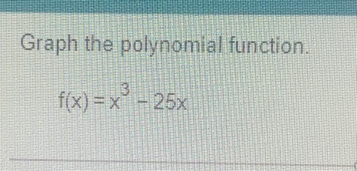 solved-graph-the-polynomial-function-f-x-x-25x-chegg