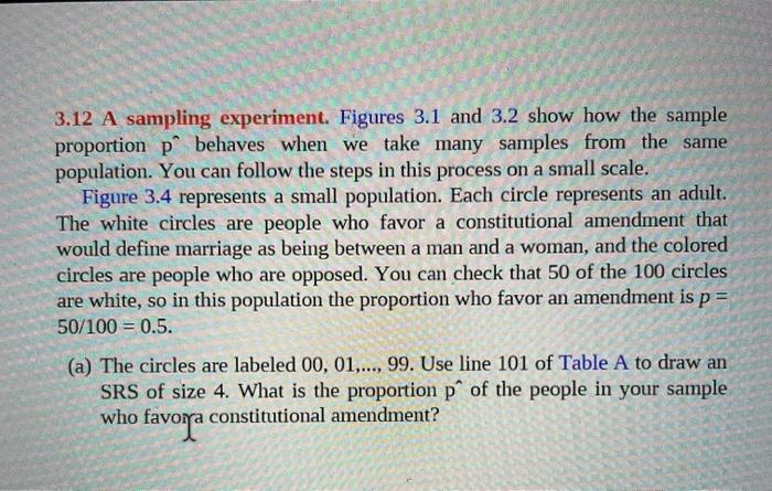3.12 A sampling experiment. Figures 3.1 and 3.2 show | Chegg.com
