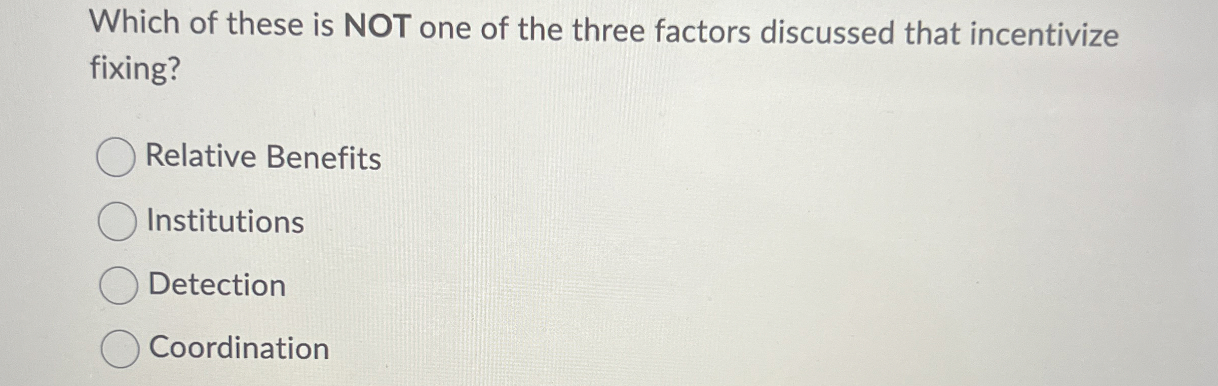 Solved Which of these is NOT one of the three factors | Chegg.com