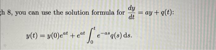 11. Using the solution formula from the previous | Chegg.com