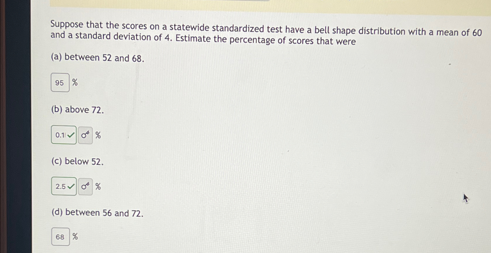 Solved Suppose That The Scores On A Statewide Standardized | Chegg.com