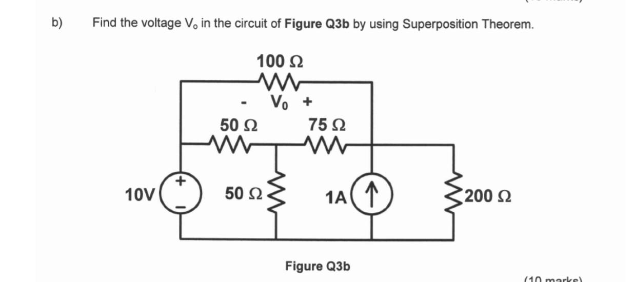 Solved Find The Voltage V In The Circuit Of