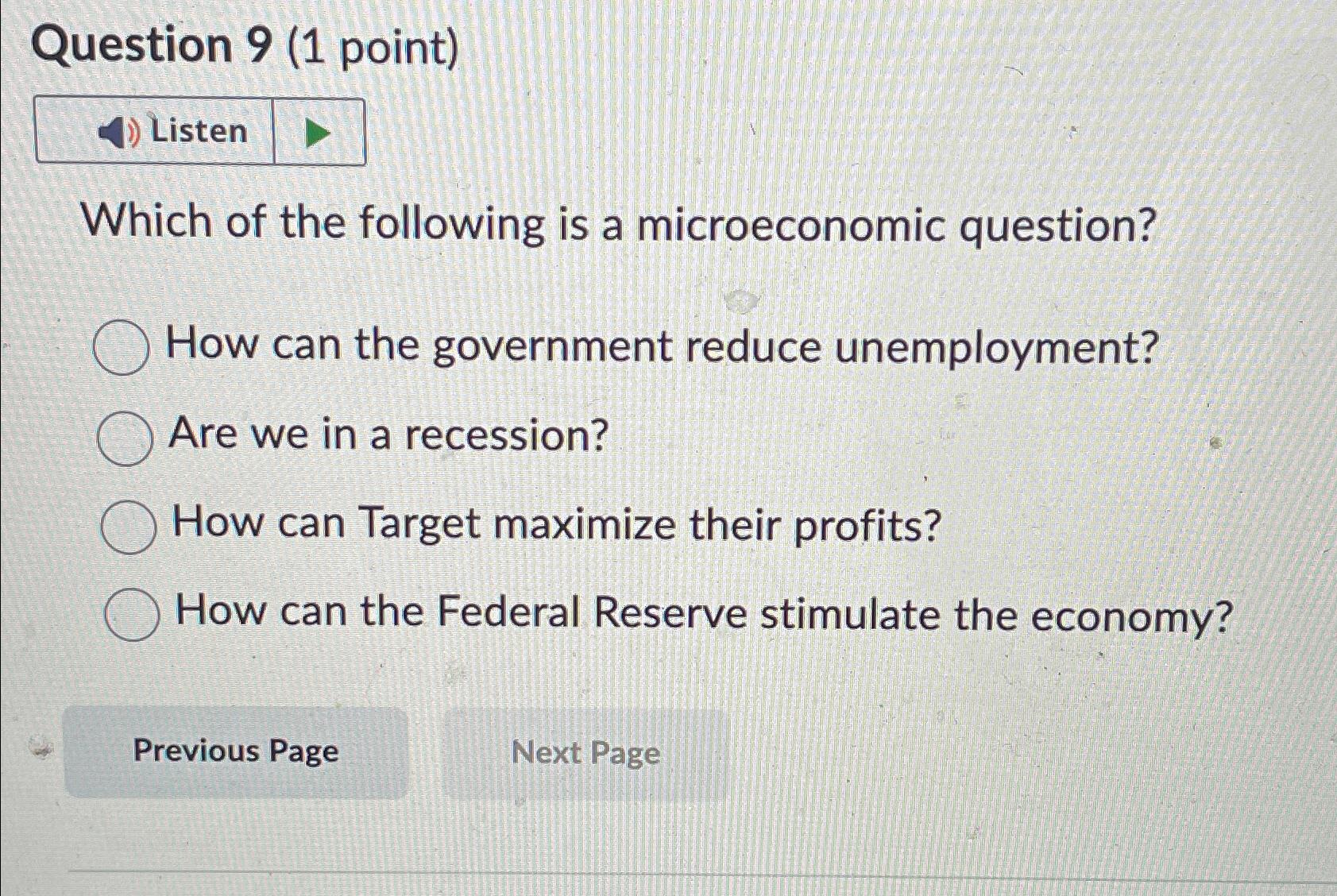 Solved Question 9 (1 ﻿point)Which of the following is a | Chegg.com