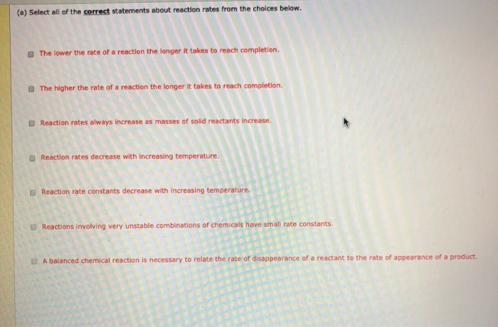 Solved (a) Select all of the correct statements about | Chegg.com