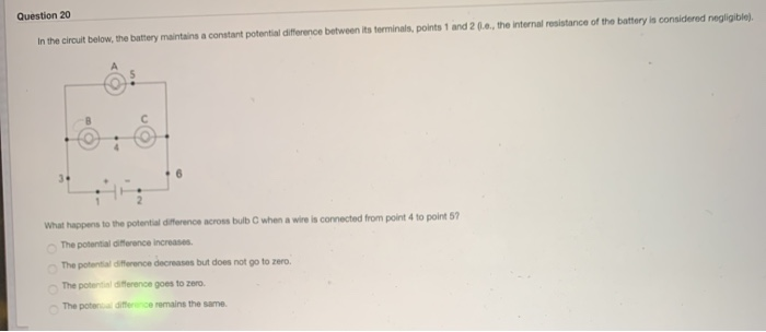 Question 15 In The Circuit Below The Battery Chegg Com