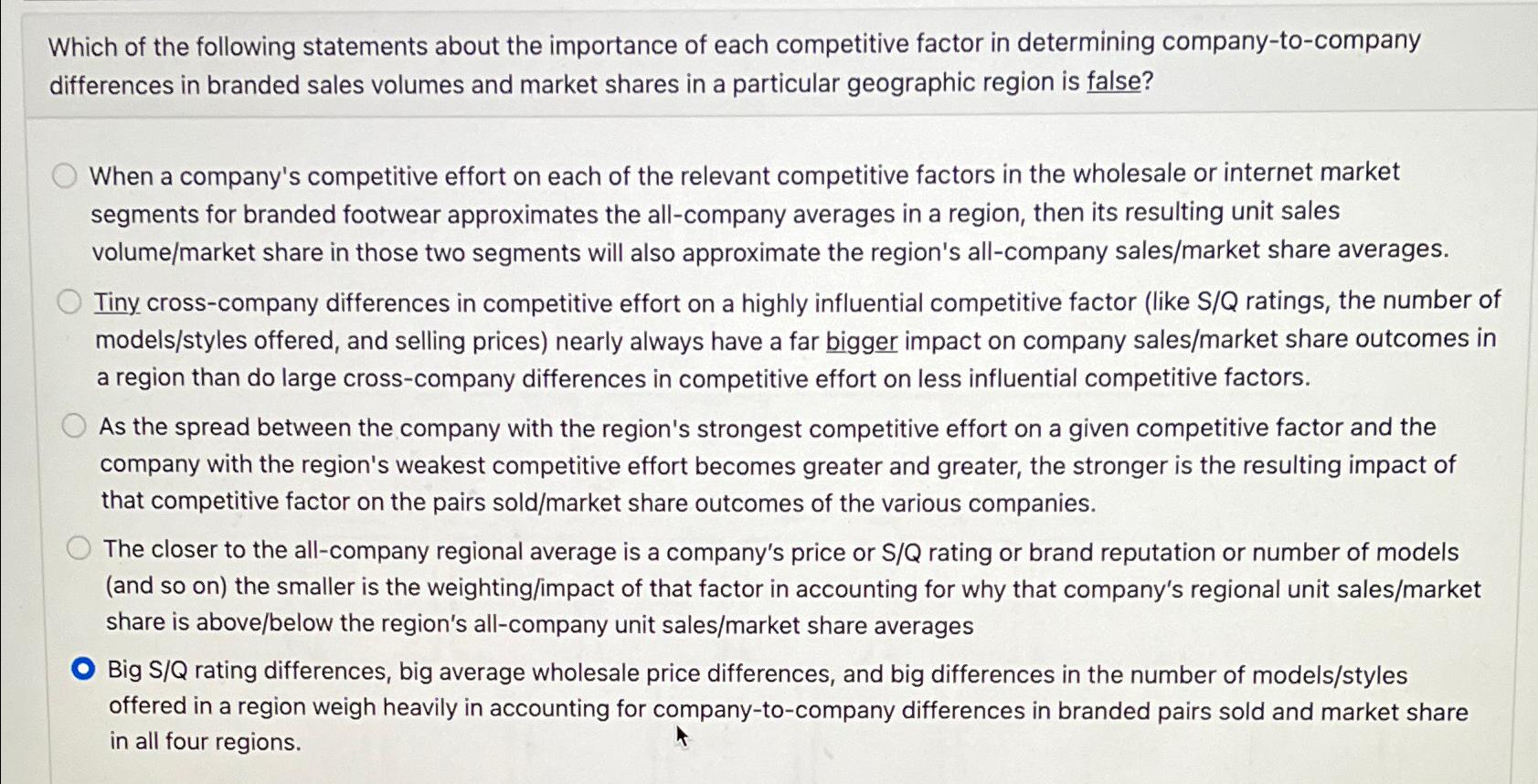 Solved Which of the following statements about the | Chegg.com