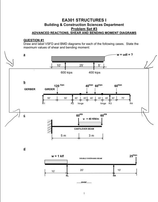 Solved EA301 STRUCTURES I Building \& Construction Sciences