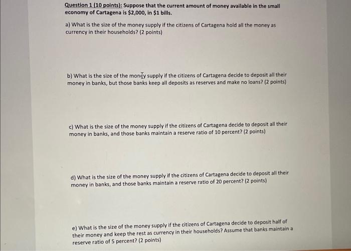 Solved Question 1 (10 points): Suppose that the current | Chegg.com