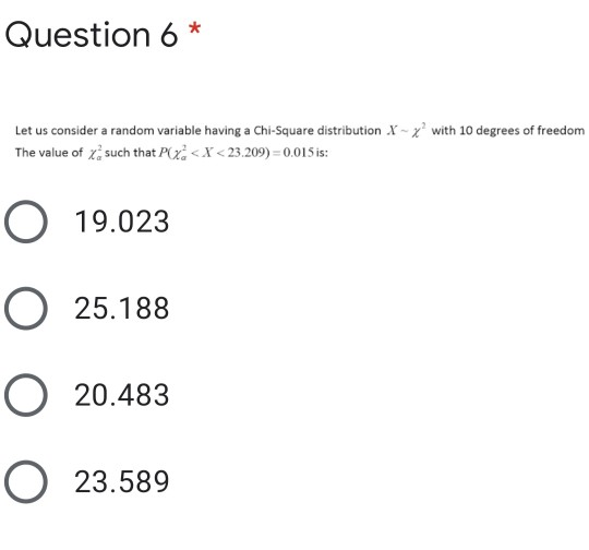 Solved Question 6 Let us consider a random variable having a | Chegg.com