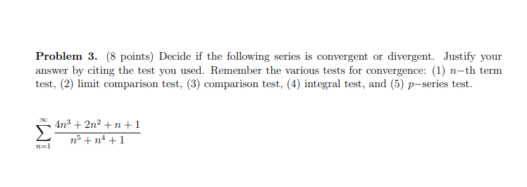 Solved Problem 3. (8 ﻿points) ﻿Decide if the following | Chegg.com