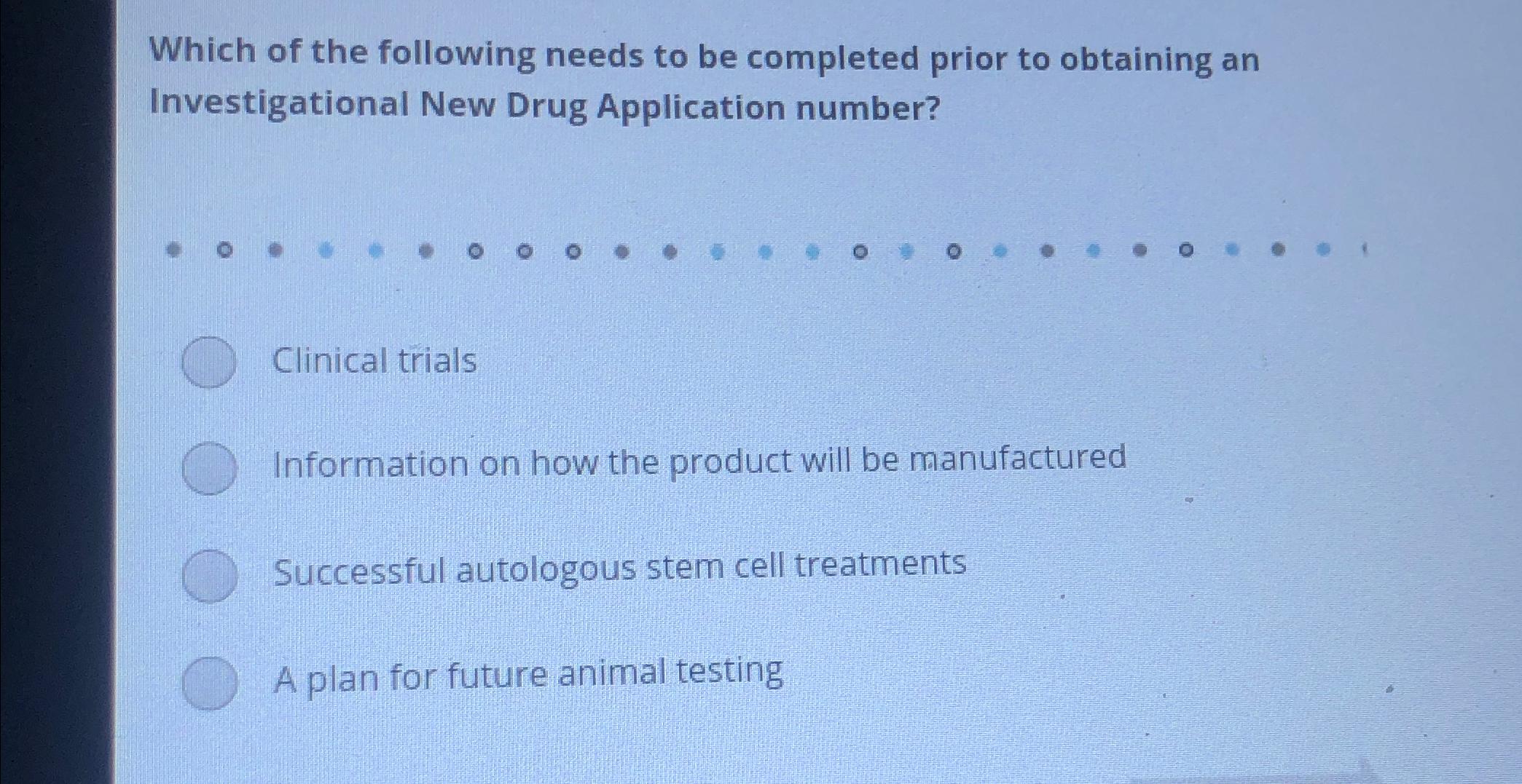 Solved Which of the following needs to be completed prior to | Chegg.com