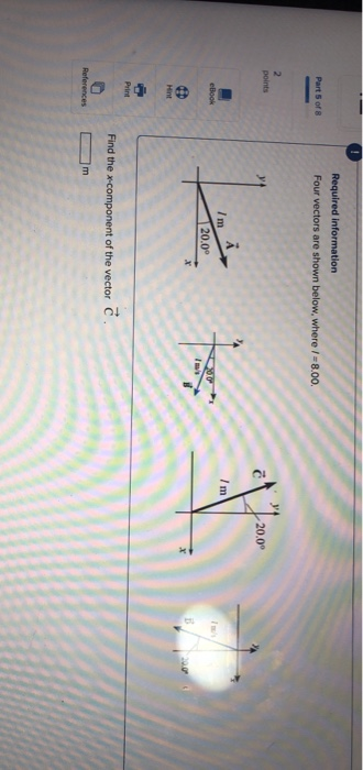Solved Required information Four vectors are shown below, | Chegg.com