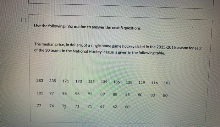 Solved Use the following information to answer the next 8 | Chegg.com